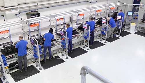 Assembly guidance system for cab manufacturer